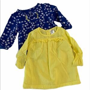 Carter’s Girls Shirts 2pc long sleeve Never Worn 6 months colorful NEW